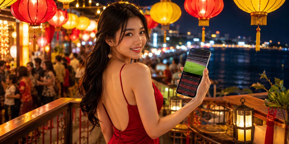 Cảnh đêm chợ Hà Nội với người dùng theo dõi kèo thể thao trực tuyến