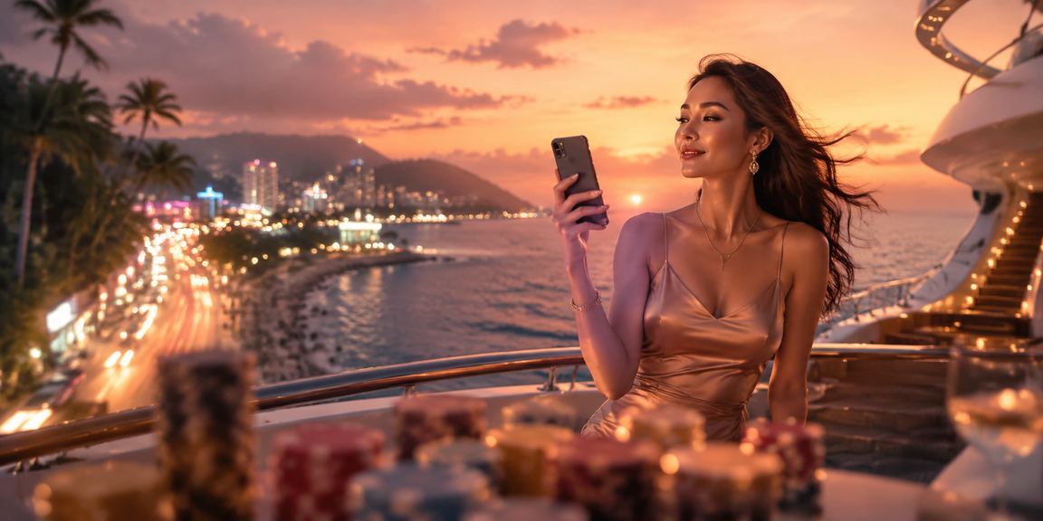Bãi biển Phú Quốc với người dùng tham gia xổ số và giải trí trực tuyến